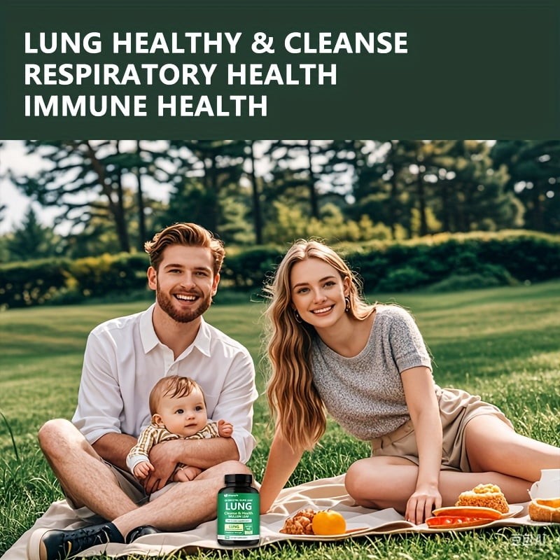 Sinpuyle Lung Cleanse & Respiratory Support Supplement-1 Bottle 90 Capsules