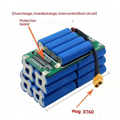 36V 4.4Ah 10S2P Li-ion Battery with BMS for Kids Ride On Car