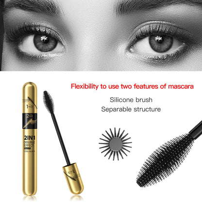 3D Fiber Mascara - Extreme Length & Volume, Water-Resistant, No Flaking