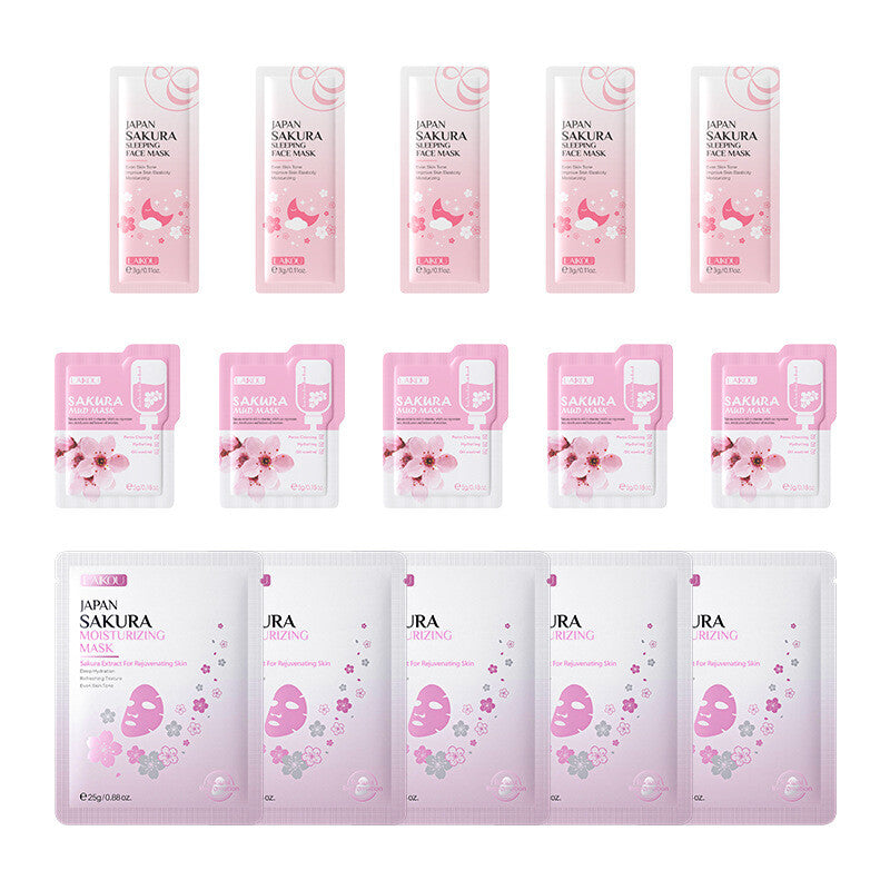 Skin Care set Skin Masks Cleansing Device Eye Mask Essence Cleanser Hand Cream
