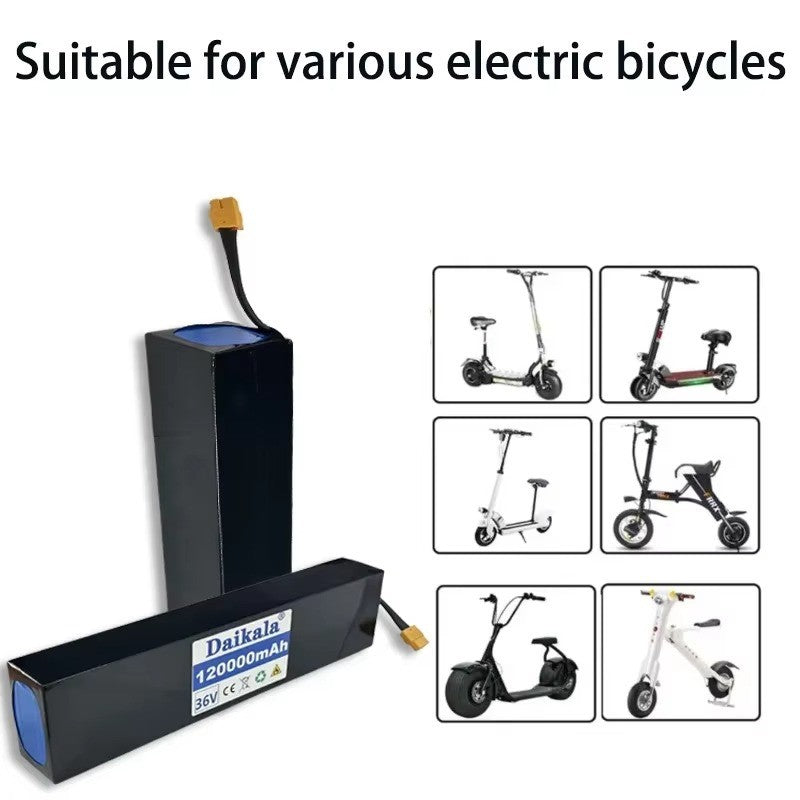 36V 120Ah 10S3P High-Capacity Li-ion Battery for E-Bike Scooter Car Conversion
