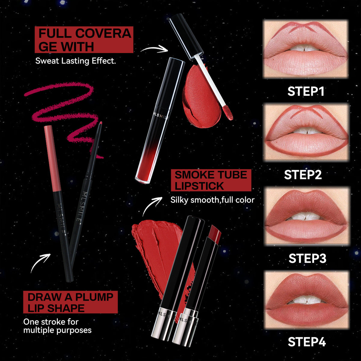 Sliver Gift Box 5PCS/set Matte Waterproof Long Lasting Lip Gloss Makeup