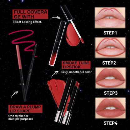 Sliver Gift Box 5PCS/set Matte Waterproof Long Lasting Lip Gloss Makeup