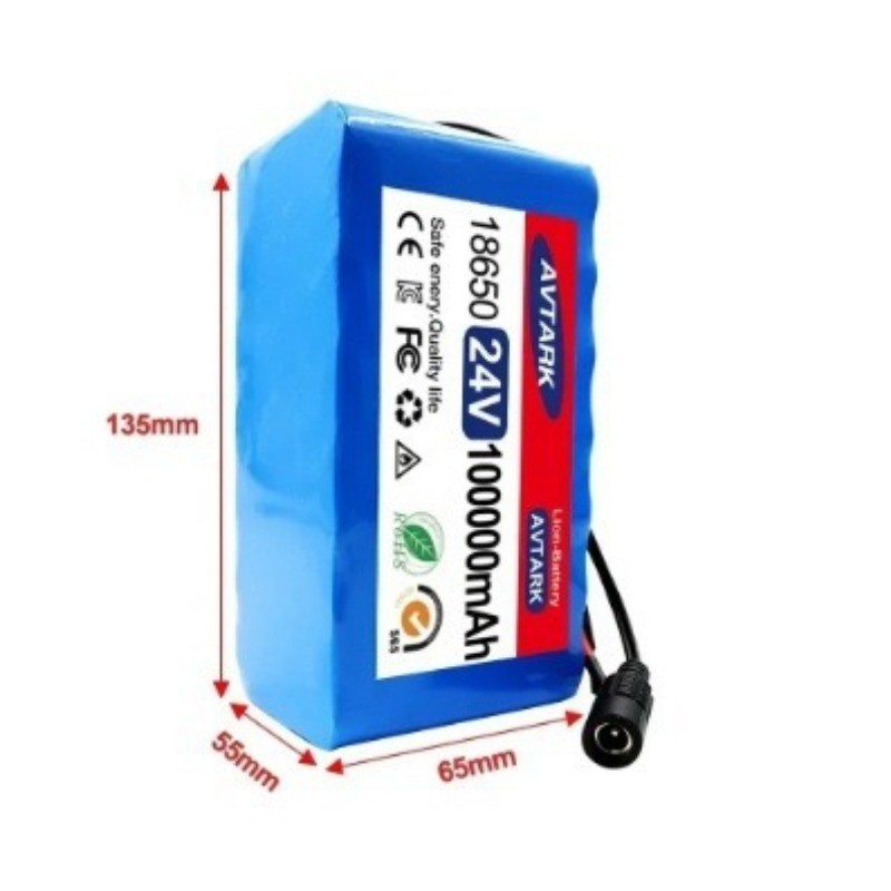 24V 100Ah Li-ion Battery Rechargeable 7S3P for E-Bike E-Scooter with BMS