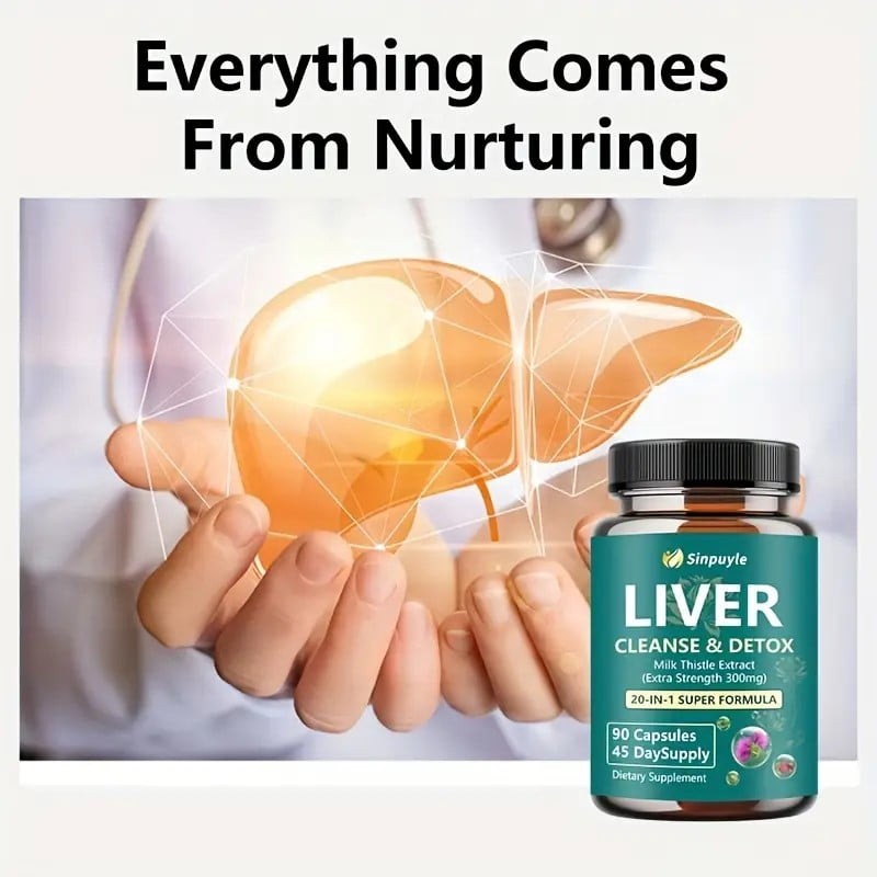 Sinpuyle Liver Cleanse & Detox Supplement-1 Bottle 90 Capsules (45 Day Supply)