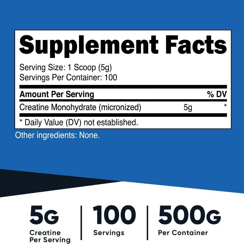 Creatine Micronized Powder 500g 99 Pure for Muscle Strength and Performance