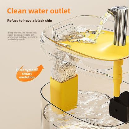 PetFlow Auto Circulation Cat Dog Water Bowl, Flowing Pet Fountain