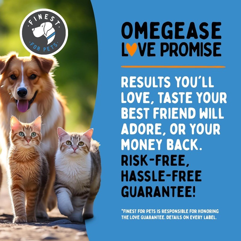 Omega 3 Fish Oil for Dogs & Cats with EPA & DHA for Skin & Coat Health