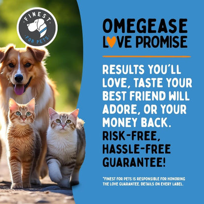 Omega 3 Fish Oil for Dogs & Cats with EPA & DHA for Skin & Coat Health