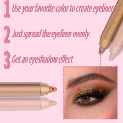 12 Colors Lying Silkworm Pen Eye Shadow Eyeliner Pen Waterproof Long Lasting