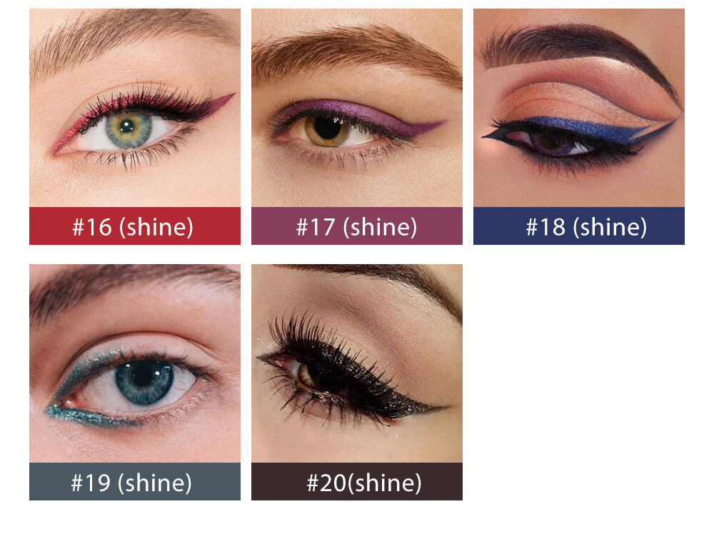 20-Color Waterproof Eyeliner Gift Set Quick-Dry Matte Colorful Makeup for Women