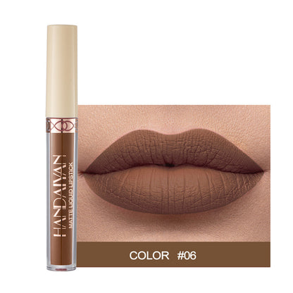 HANDAIYAN Velvet Lip Gloss for Women Matte Liquid Lipstick 12Colors Long-Lasting