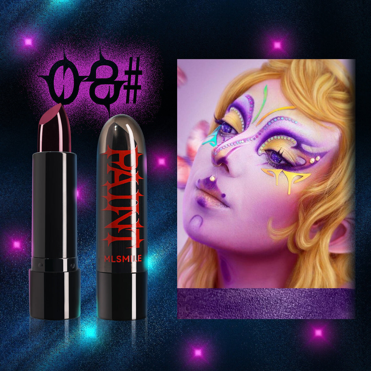 Moon Terror Halloween Lipstick Make Up Stage Fancy Dress Christmas Black White