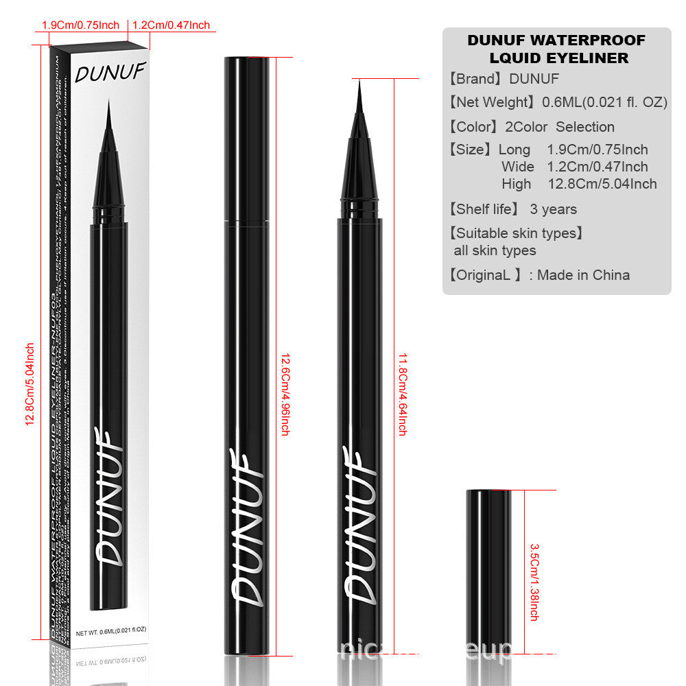2-Color Liquid Eyeliner - Waterproof, Quick-Dry, Smudge-Proof Makeup for Women