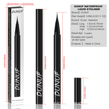 2-Color Liquid Eyeliner - Waterproof, Quick-Dry, Smudge-Proof Makeup for Women