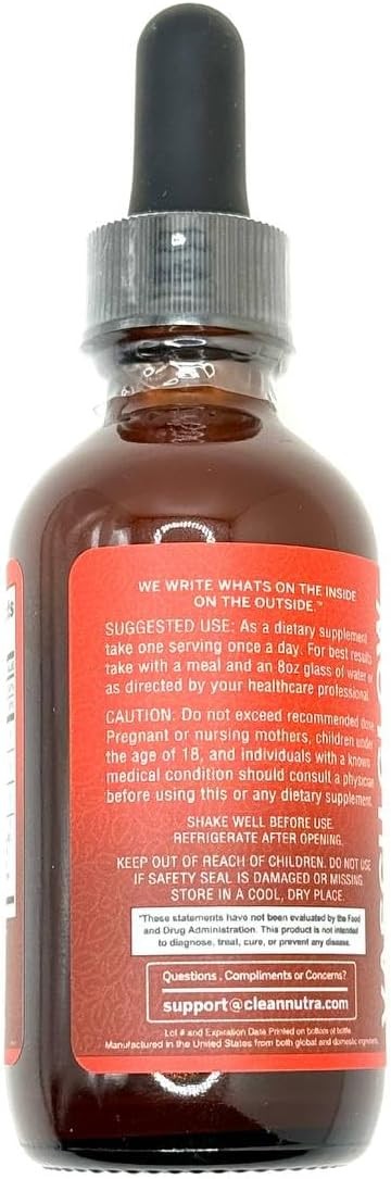 Clean Nutra Cayenne Pepper Drops Supplement Liquid Hawthorn Berry Vitamin D3 K2