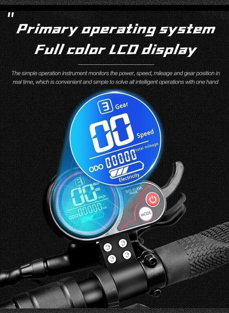 Folding Off-Road 11" Electric Scooters For Adults with Seat Dual Motor 80KM/H