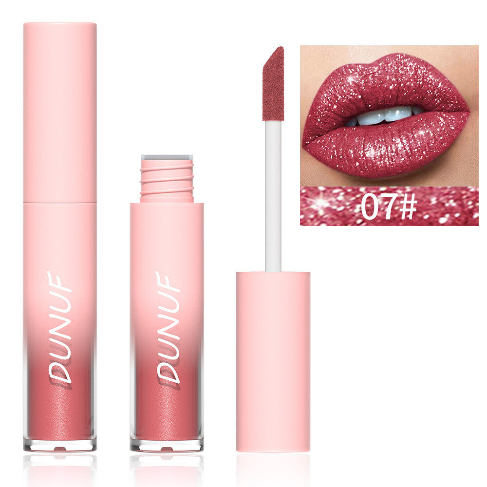 18-Color Diamond Lip Gloss - Glitter Shine, Waterproof, Long Lasting Vagen