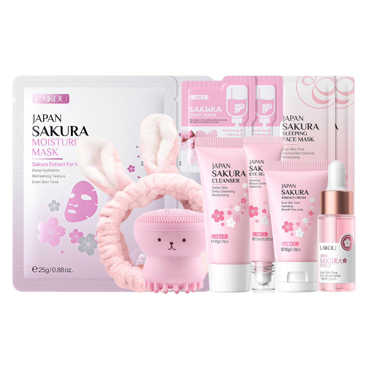 Skin Care set Skin Masks Cleansing Device Eye Mask Essence Cleanser Hand Cream