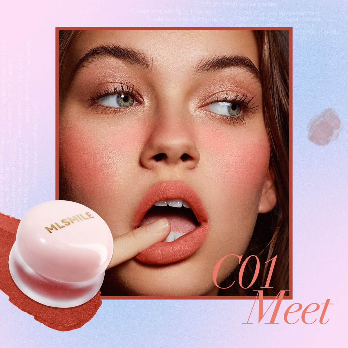 Matte Velvet Lip Gloss 6 Colors 2in1 Jelly lip mud powder blusher cream Lipstick