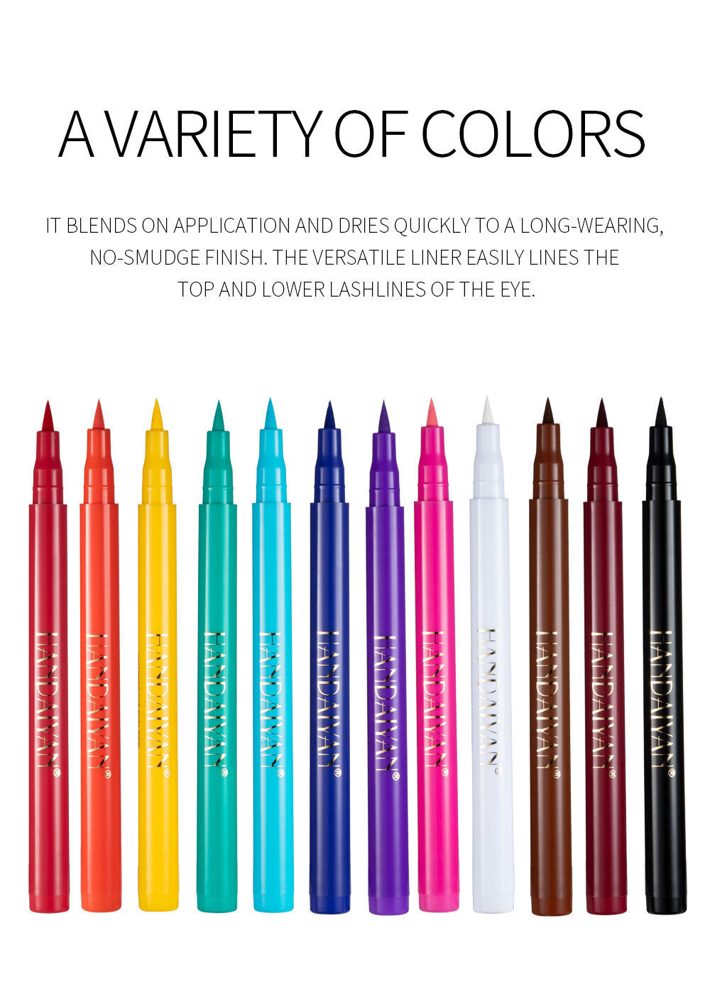 12-Piece Matte Eyeliner Gift Set · Long-Lasting & Smudge-Proof Waterproof