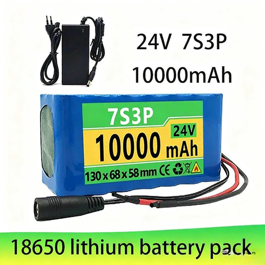 24V 10Ah 7S3P Li-ion Battery Pack for Electric Scooter E-Bike Power Supply