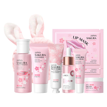 Skin Care set Skin Masks Cleansing Device Eye Mask Essence Cleanser Hand Cream