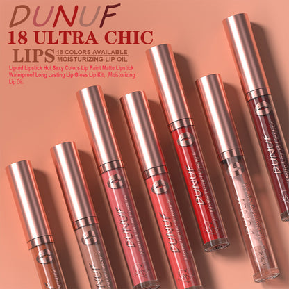 💄 18 Colors Matte Liquid Lipstick Waterproof Long Lasting Lip Gloss Oil