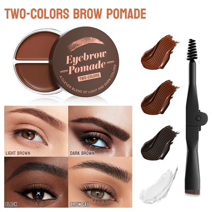 2-Tone 3D Brow Gel Eyebrow Mascara Natural Gradient Waterproof Smudge-Proof