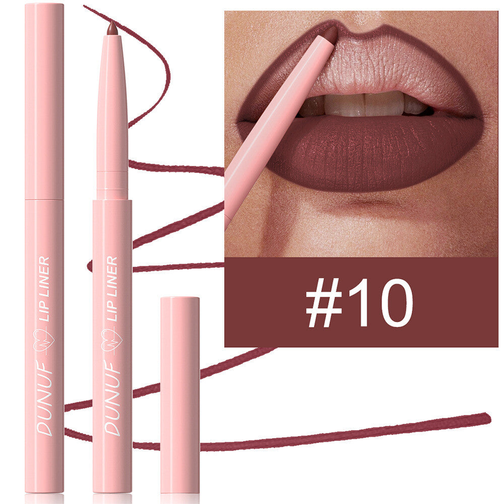 12 Colors Lip Liner Pencils - Velvet Matte Lipstick Beginner Friendly Waterproof