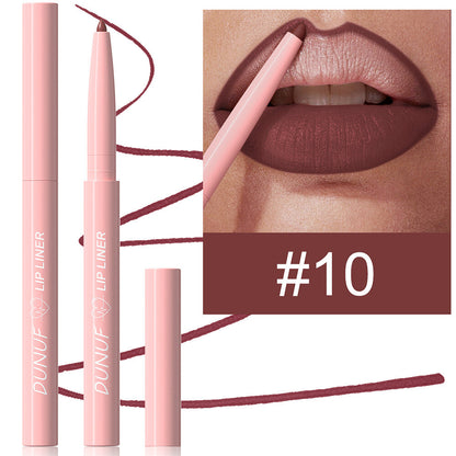12 Colors Lip Liner Pencils - Velvet Matte Lipstick Beginner Friendly Waterproof