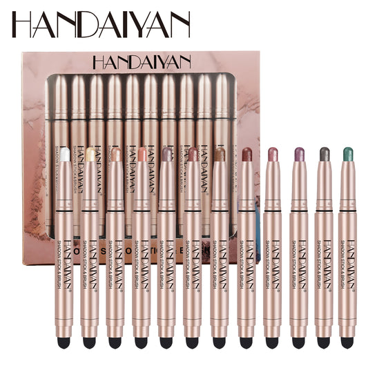 12color Gift Set Highlight Eye Shadow Stick Matte Pearl Eye Makeup for Women