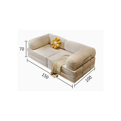 Floor Couch Compression Convertible Floor Sofa Beds with 2 Pillows 200*100*75