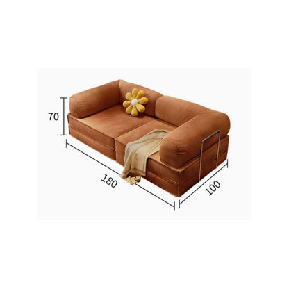 Floor Couch Compression Convertible Floor Sofa Beds with 2 Pillows 200*100*75