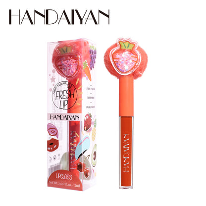 Fuzzy Fruit Lip Gloss - Velvet Matte Transfer Proof Long Lasting Liquid Lipstick