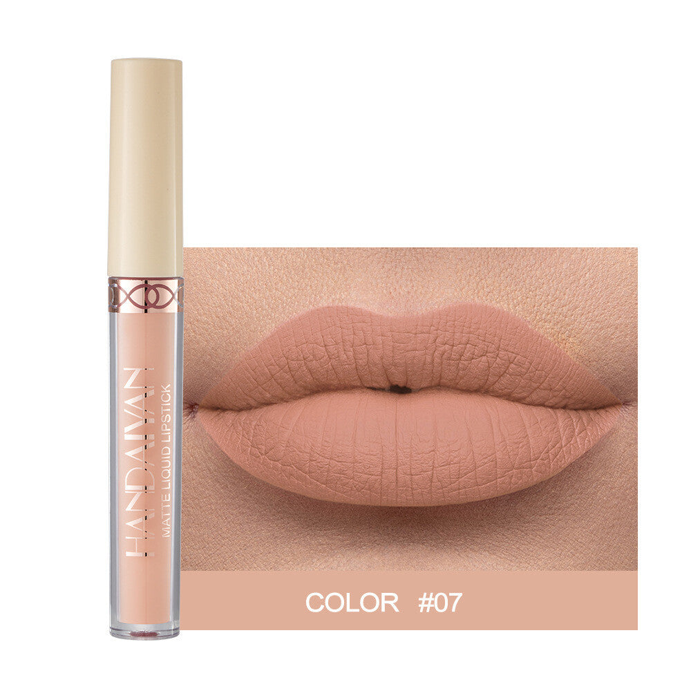 HANDAIYAN Velvet Lip Gloss for Women Matte Liquid Lipstick 12Colors Long-Lasting