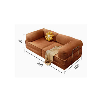 Floor Couch Compression Convertible Floor Sofa Beds with 2 Pillows 200*100*75