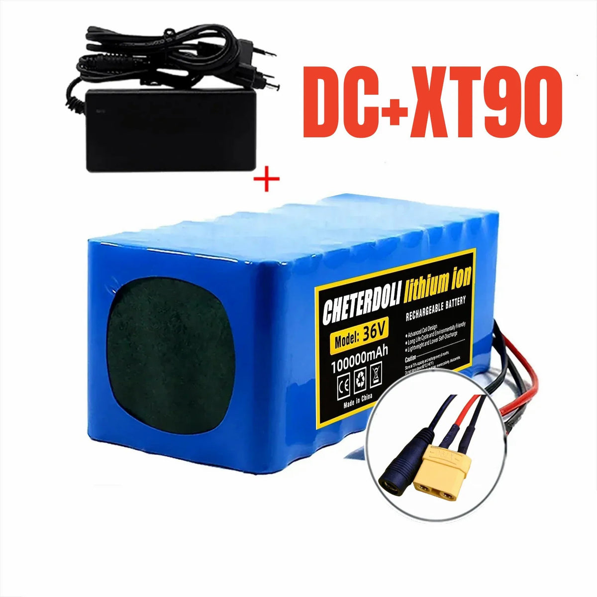 10S4P 36V 100Ah Electric Scooter Rechargeable Li-ion Battery Pack for E-bike