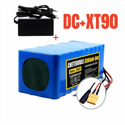 10S4P 36V 100Ah Electric Scooter Rechargeable Li-ion Battery Pack for E-bike