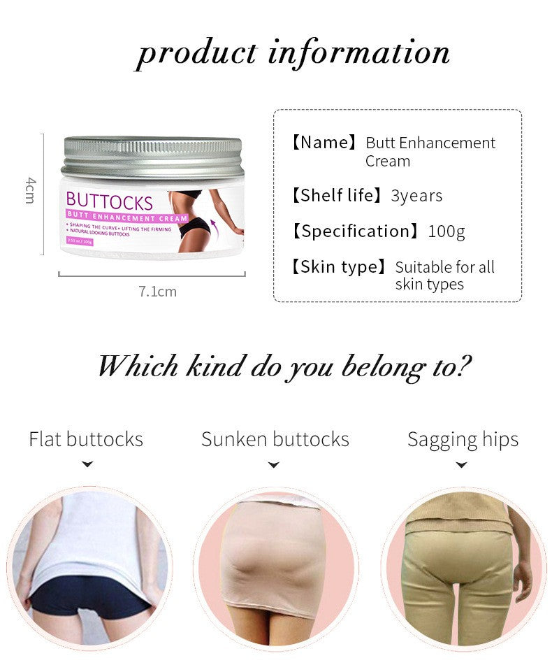 Butt Enlargement Cream for Women - Natural Growth & Lifting Formula