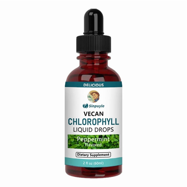 Sinpuyle Vegan Chlorophyll Liquid Drops,Peppermint Flavored,1Bottle 2fl oz 60ml