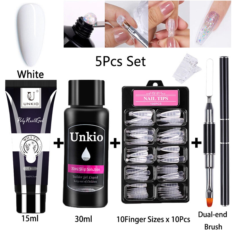 15ml Extension Gel Nail Polish Semi Permanent UV Hard Gel Nails Finger Prolong