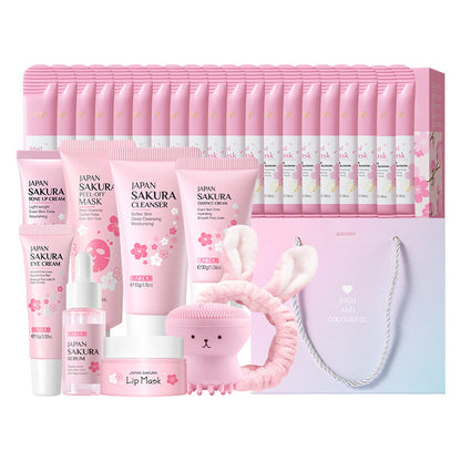 Skin Care set Skin Masks Cleansing Device Eye Mask Essence Cleanser Hand Cream