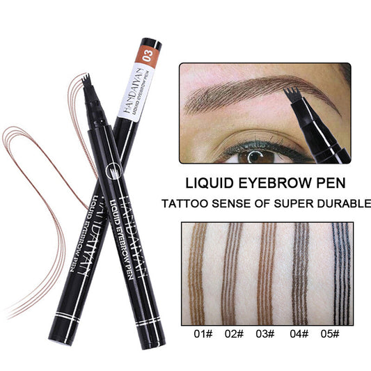 4-Prong Liquid Brow Pen - Ultra-Fine Tip,Eyebrow Liner, Waterproof Long Lasting