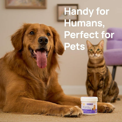 Pet Teeth Cleaning Finger Wipes for Dogs & Cats to Reduce Plaque & Tartar