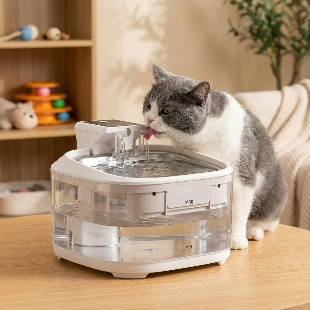 PetFlow Rechargeable Cat Dog Water Dispenser, Cordless Auto Flow