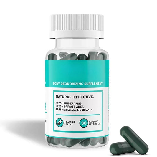 Chlorophyll Capsules Body Odor Control Internal Cleansing Dietary Supplement