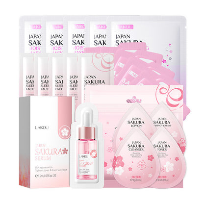 Skin Care set Skin Masks Cleansing Device Eye Mask Essence Cleanser Hand Cream