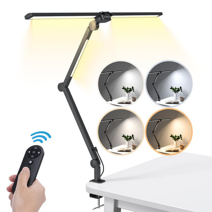 LED Desk Lamp Eye Protection for Dormitory Study Reading Light Clip Foldable