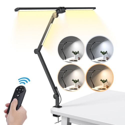 LED Desk Lamp Eye Protection for Dormitory Study Reading Light Clip Foldable